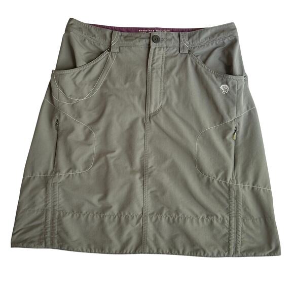 Mountain Hardwear Women's Athletic Skirt 8 Grey Stretch Outdoor Hiking - Picture 1 of 9